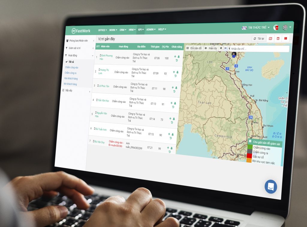 Phần mềm quản lý nhân viên hiện trường