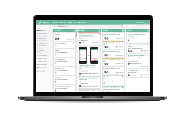 Phần mềm Quản lý doanh nghiệp Fastwork được xây dựng trên nền tảng trực tuyến SaaS