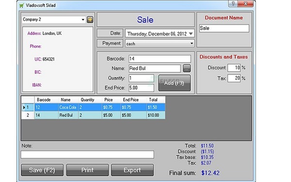 Vladovsoft Sklad là một phần mềm quản lý bán hàng  free dành cho người dùng Windows 