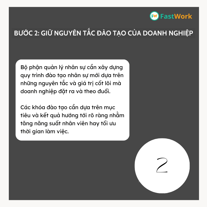 các bước quy trình đào tạo nhân viên mới