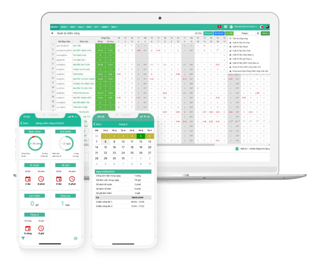 phần mềm FastWork TimeSheet