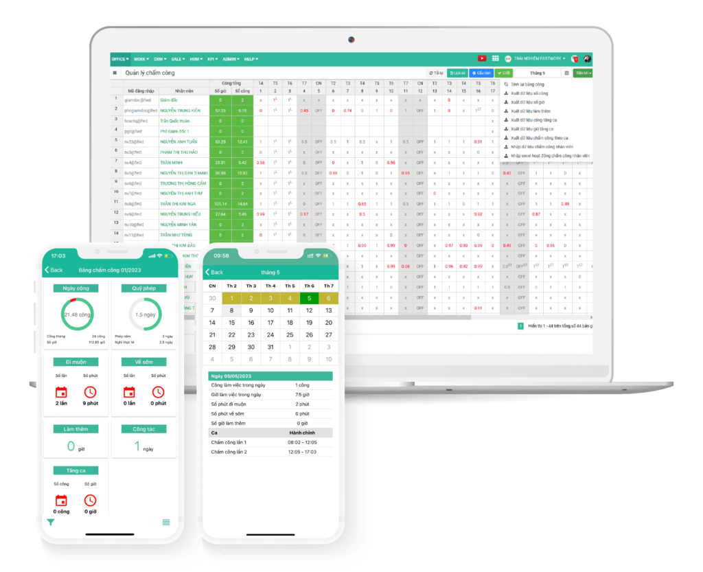 Số hóa quản lý chấm công & tính lương nhân sự trên FastWork