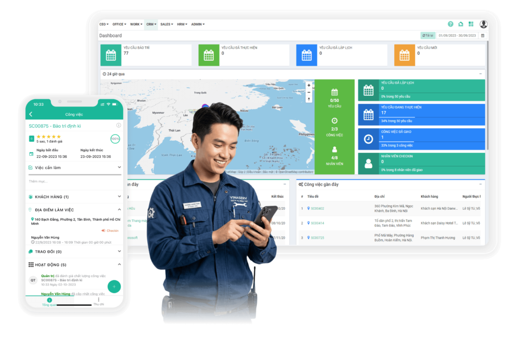 Giải pháp quản lý công việc, tối ưu đội ngũ hiện trường FastWork