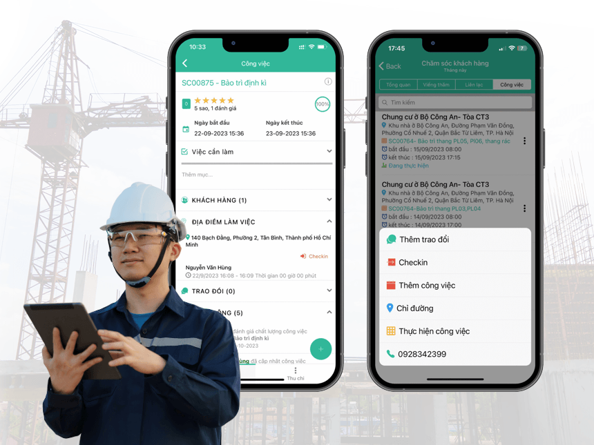 App mobile thuận tiện cho đội kỹ thuật làm việc & báo cáo khi làm việc ngoài văn phòng